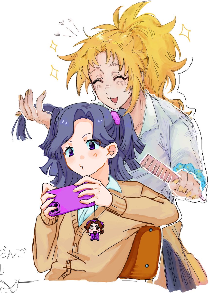 Eeexnq's tweet photo. 絵チャ合作　⚠️女体化 https://t.co/I05NPkxR9L