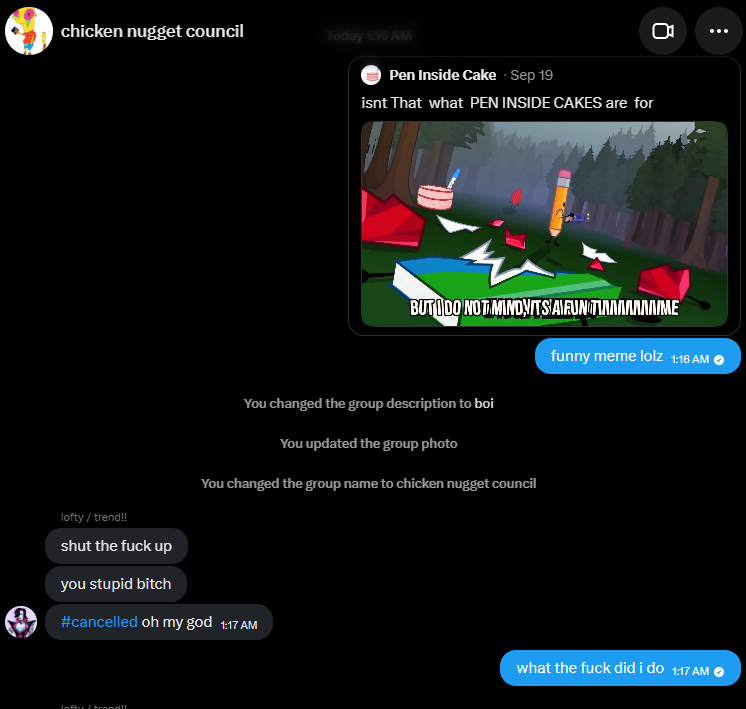 chirsdaworst_'s tweet photo. why are my friedns so mMEAN 2 ME this ISNT Fiar Theyre so       Mean to    m.e i hate my Freidsn gGrrrrrrrrrrrg
#crueltyvibes #makespammy879shutup #whyaremyfriwdnssomean #inflation https://t.co/xYhUES0cUA
