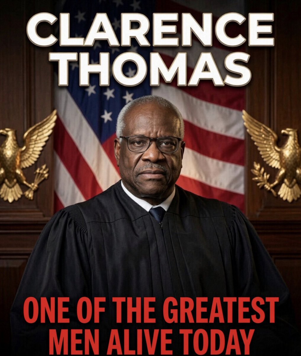 MAGAVoice's tweet photo. Clarence Thomas is the BEST Supreme Court Justice America has EVER had https://t.co/pSsOU5iBdc