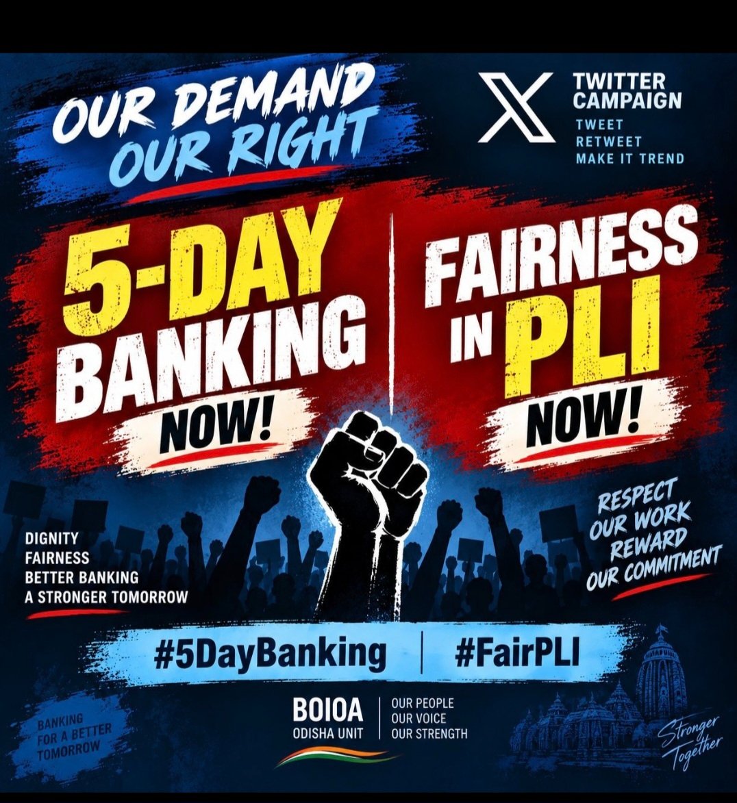 TandaSagar44511's tweet photo. Stronger banks need healthier bankers. Five-day banking means better work-life balance, stronger families and a stronger banking sector.

#5daybankingnow

@fboioa_india

@DFS_India https://t.co/f5XMjuFQFS