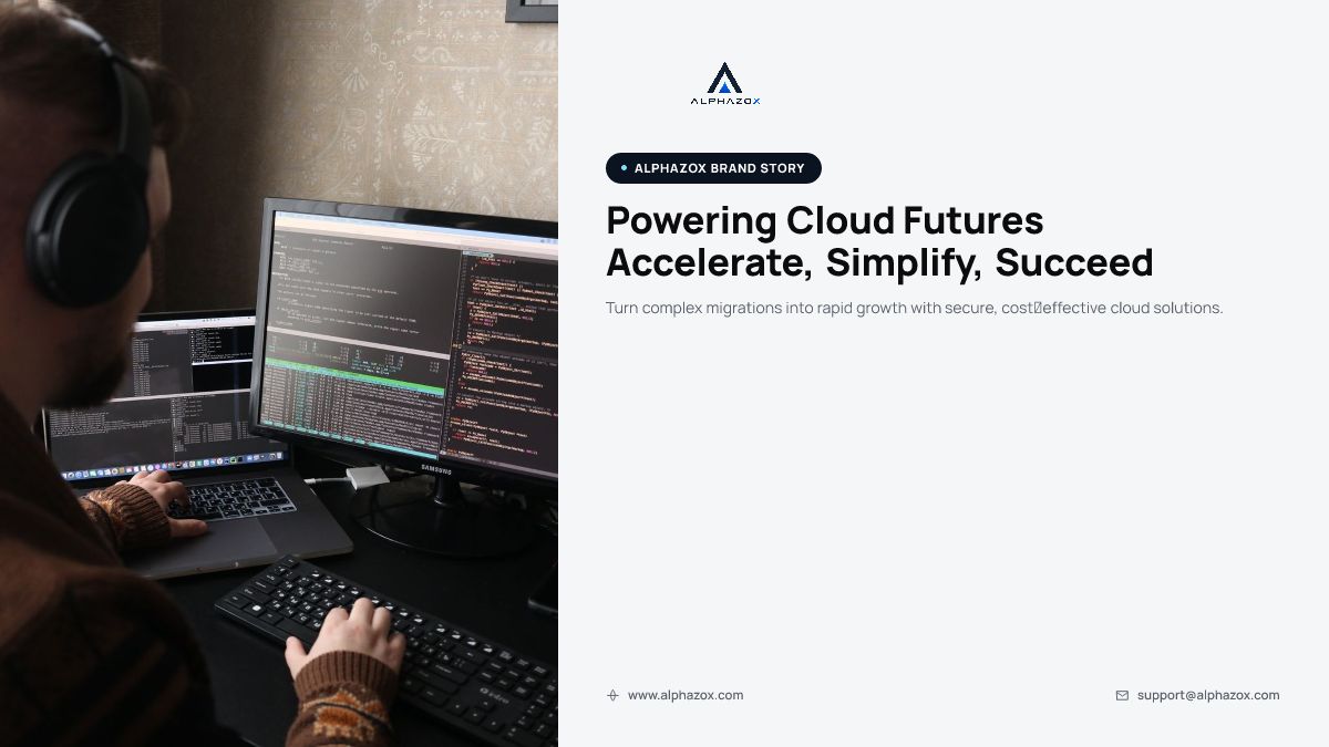 Alphazox's tweet photo. ALPHAZOX turns cloud complexity into speed and savings. Our Cloud Migration &amp; Modernization cuts release cycles, lowers costs, and empowers teams to innovate. Ready to future‑proof? https://t.co/GltI7N7scw #ALPHAZOX #CloudTransformation https://t.co/VWFzcNAdIq