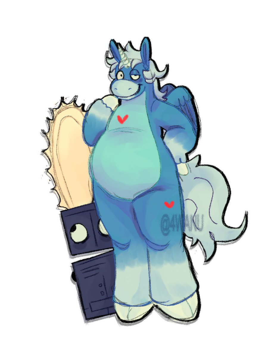 4wanyu's tweet photo. im starting to just like murderous unicorns so i made an oc called donkey-corn yeowch..

#oc https://t.co/mzqofQksQH