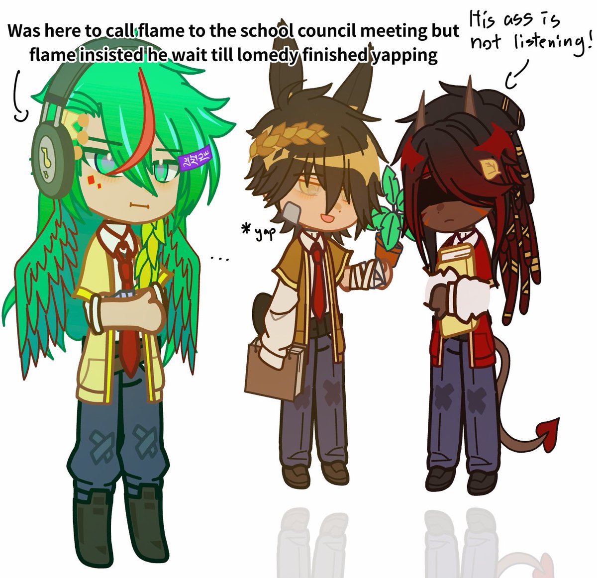 torchingflowers's tweet photo. Day 13 daily torchflower 
Day 112 of missing torchflower duo
Old pic I made in gacha cuz I can’t draw
Hs au or something ( all the things a plant needs to grow ref kinda https://t.co/VZuB6Keg7n