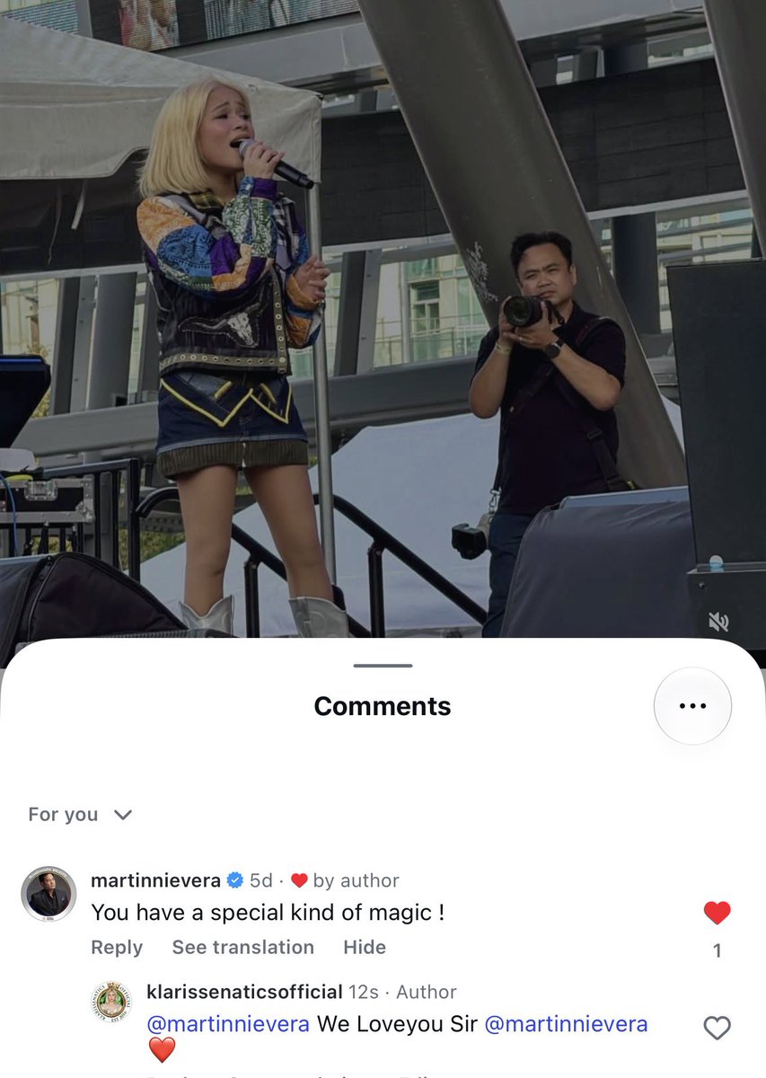 KLARISSEnatics_'s tweet photo. Thank you sir Martin ❤️

Mahal namin kayo 🫶 https://t.co/5PAvmTs7ty