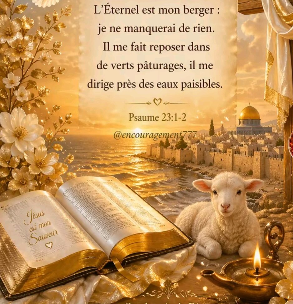 ClaireZoun17794's tweet photo. Psaumes 23.2." l'Éternel est mon berger, je ne manquerai de rien il me fait reposer dans de verts pâturages, il me dirige vers les eaux paisibles. https://t.co/HX5FSMZiAD