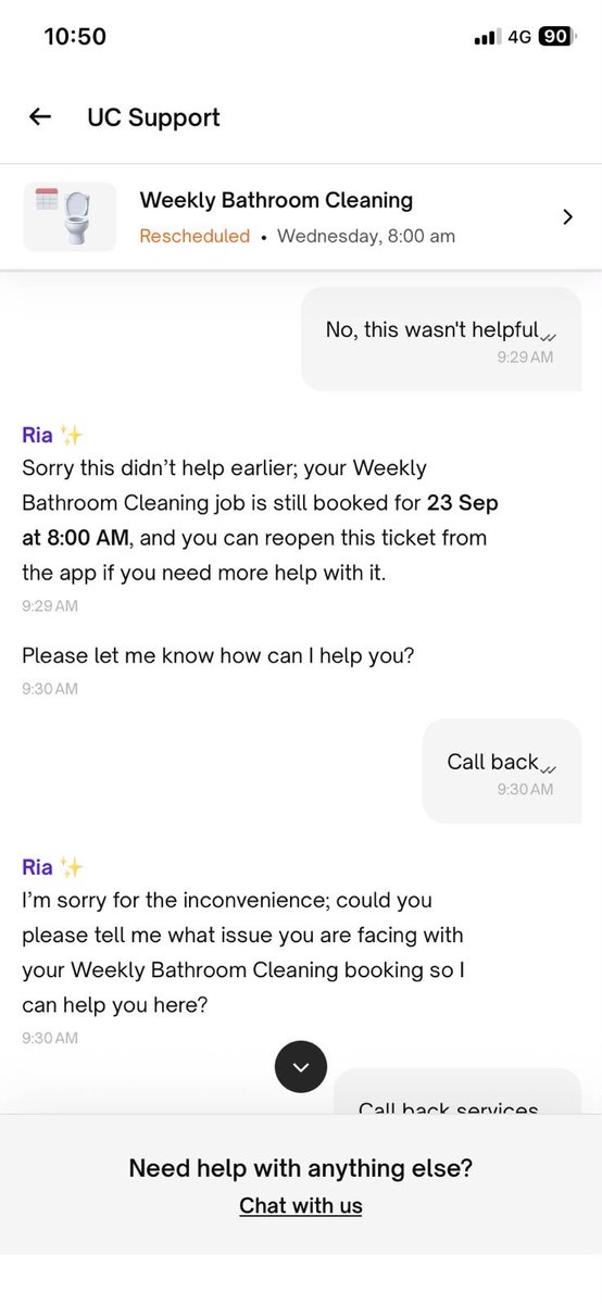 manish_1901's tweet photo. @urbanclap @urbancompany_UC @UC_Assist pathetic services
Booking done 4 days prior but just before 5 minutes ur technician reschedule without informing and when contacting help section only one automated computerised answer we are getting https://t.co/DIIYb7r2y5