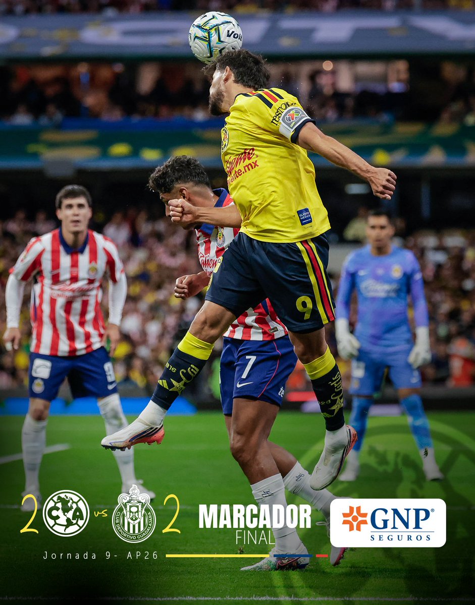 ClubAmerica's tweet photo. Termina #ElClásicoDeMéxico en el Estadio Banorte. 🦅

@GNPSeguros
#Viviresincreíble #GNP https://t.co/rUrvTSVSWW