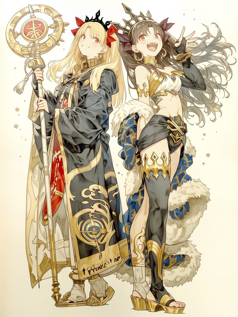 koko_0316a's tweet photo. イシュタル&amp;エレシュキガル (Ishtar&amp;Ereshkigal)        
#FGO #イシュエレ https://t.co/OGzjPgTitL