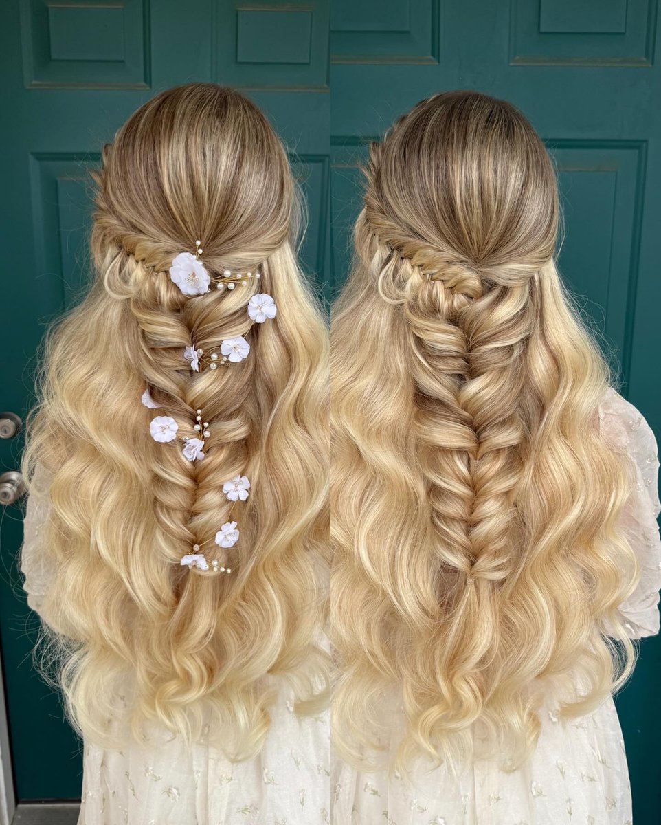 JosphineBr7hda's tweet photo. This bridal look is giving Rapunzel 🌸🌿🌺
With or without the flowers? ? ? https://t.co/vyoTanTmSL