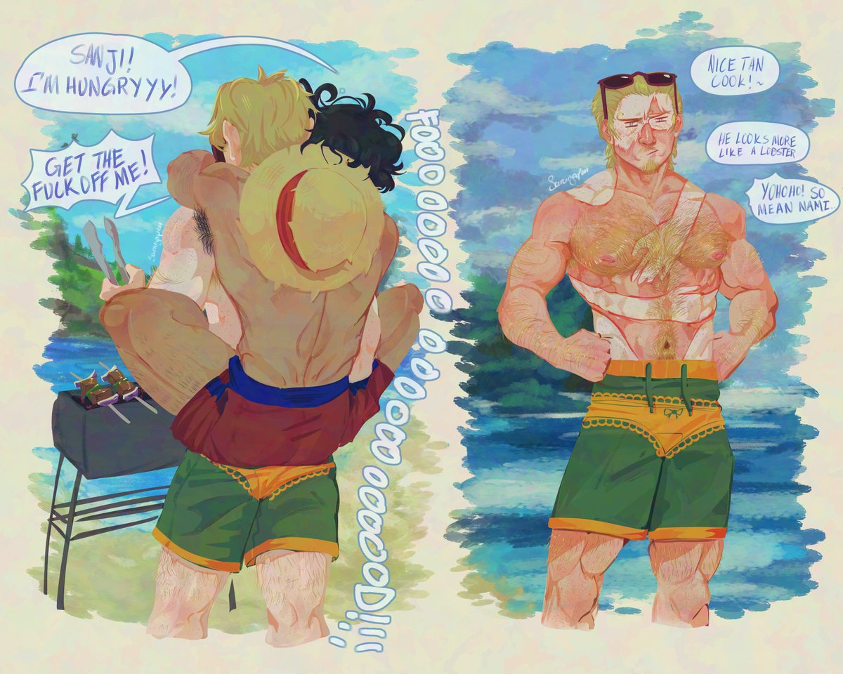 Saragapen's tweet photo. Sun burns
#sanji #luffy #ONEPIECE〜 https://t.co/yUv0uqzQ3v