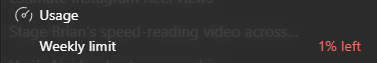 ForwardEditor's tweet photo. Codex from the top rope with a COUPLE improvements on visibility on how my weekly limit is ticking down! Bravo!

(No longer need to click into deeper menus to see your limit) https://t.co/sMOjm7jZyL