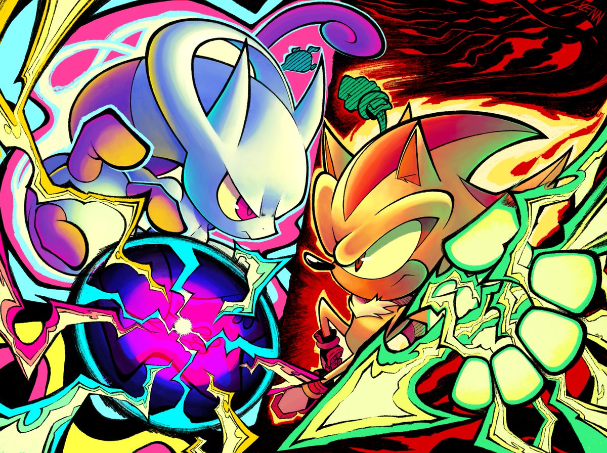 LaughingXenn's tweet photo. #DEATHBATTLE #ShadowTheHedgehog #Mewtwo #pokemonfanart #sonicfanart https://t.co/s9iUoRB9R0