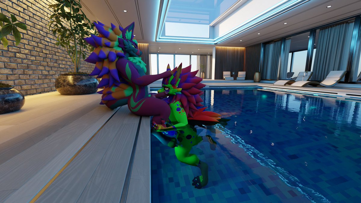 NSFWJACKSONBOI's tweet photo. two more renders that i did for some beans, being spotted by a spicy bird and some fun pool activities~ https://t.co/IJnWPdAeOe