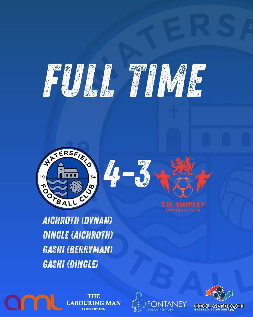 Watersfield_FC's tweet photo. FULL TIME ⚽️

A solid win from the firsts to bounce back from their opening day defeat in the league, with 2 wins on the bounce we can build momentum going into next week 💙

A disappointing day for the reserves on the road, still positives to take, all eyes on Saturday 💙 https://t.co/oYE791y1PM