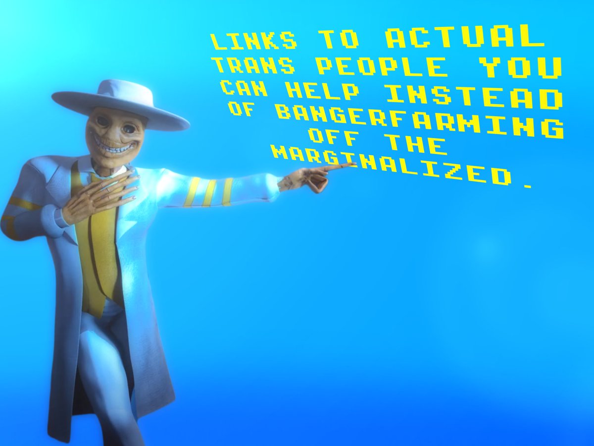 HorrorSkunxPtwt's tweet photo. *ANOTHER* TREND OF FISHING FOR HIT TWEETS WITH LIP SERVICE??

SOME PEOPLE USE THEIR BRAINS FOR THE MOST BACKWARD THINGS.

LET’S EDUCATE THEM ON HOW A PLATFORM IS SUPPOSED TO BE USED

[🧵] SOME TRANS CAUSES YOU CAN DONATE TO OR SPREAD AWARENESS FOR https://t.co/fY34NWc8Sz