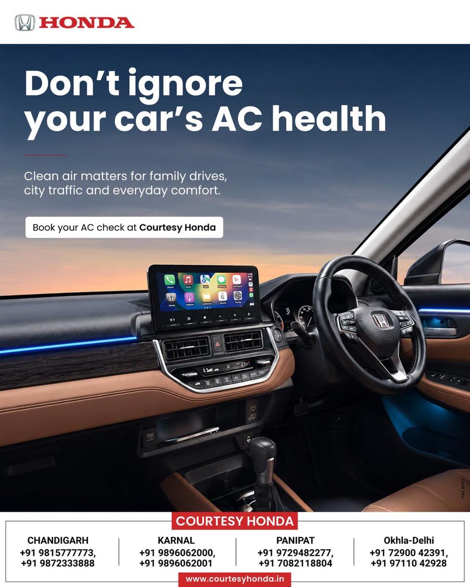raymojames59747's tweet photo. Your car may look clean while its cabin filter affects airflow, cooling, and air quality. Regular AC checks keep every drive fresher and more comfortable. When was your filter last checked? Book an AC inspection at Courtesy Honda Service today. https://t.co/Ciqf5sBKWh