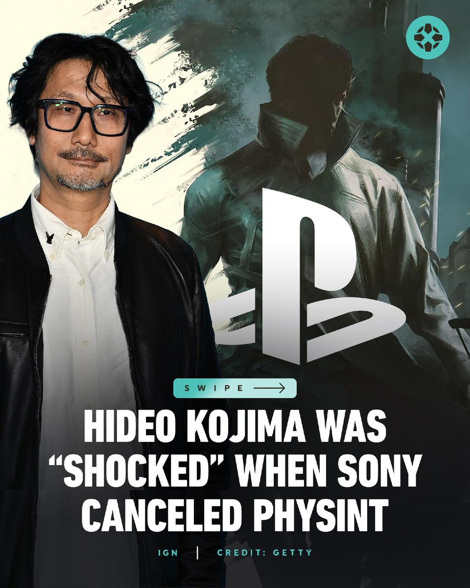 IGN's tweet photo. Hideo Kojima shared that he feared Kojima Productions might collapse as a result of Sony's decision to cancel Physint.

For more from our exclusive interview: https://t.co/Z9zTsPlY7f https://t.co/M0IuTtrLaQ