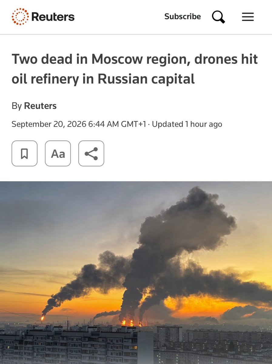 WSOSToken's tweet photo. This is the part of the oil story the market can’t ignore.

A Ukrainian drone attack has now reached an oil refinery in Moscow itself, while repeated strikes have already forced major Russian diesel-producing facilities to cut output. 

Every refinery taken offline tightens the same global system.

Crude supply matters.
Refining capacity matters.
Infrastructure security matters.

Oil is becoming strategic again in real time.

$WSOS | https://t.co/kw6REcW2YF