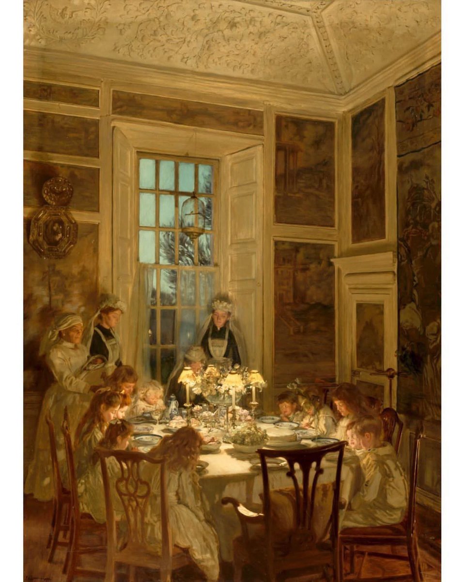 PinarKanat's tweet photo. John Henry Lorimer, Scotland (1856-1936)
Bénédicité / Our Grandmother's Birthday (1893) https://t.co/42OEGzRAcR