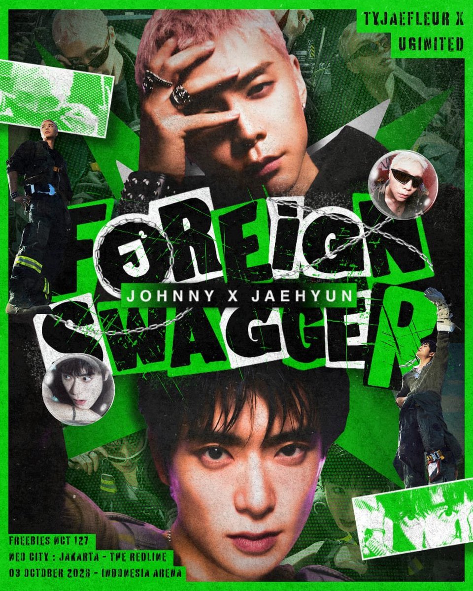 tyjaefleur's tweet photo. 𝙵𝙾𝚁𝙴𝙸𝙶𝙽 𝚂𝚆𝙰𝙶𝙶𝙴𝚁 🖤💚

Johnny × Jaehyun freebies for THE REDLINE Jakarta!

To claim:
♡ Follow @tyjaefleur &amp; @uginited
♡ Like + repost
📍 TBA on D-Day
🗓 03.10.26 — Indonesia Arena
See you &amp; let’s trade! ♡

#NCT127 #JOHNNY #JAEHYUN
#NEOCITY_THE_REDLINE_IN_JAKARTA https://t.co/DYq7MxAjdC