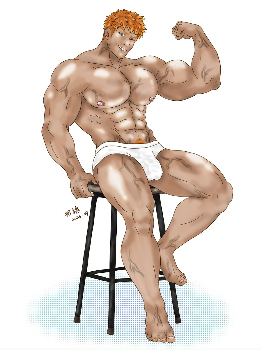 Gleaner_m20's tweet photo. Simon is showing off his biceps.

#OC #gleaneroc #drawing https://t.co/sbmycedd7w