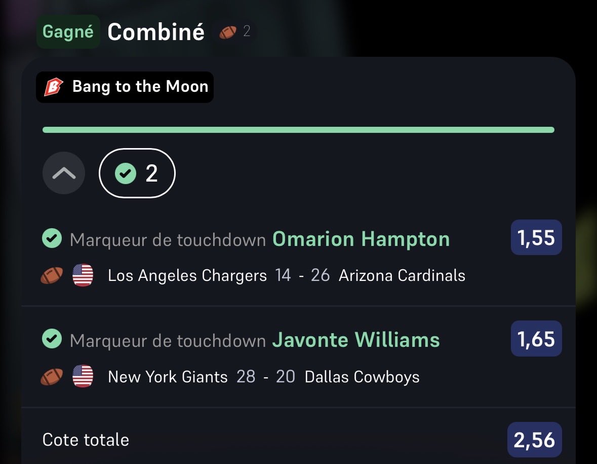 PronosAlefa's tweet photo. Jour de Red Zone 🏈 petit rappel des bets de dimanche dernier. https://t.co/mnq2Ttt40i https://t.co/3wApswtojd