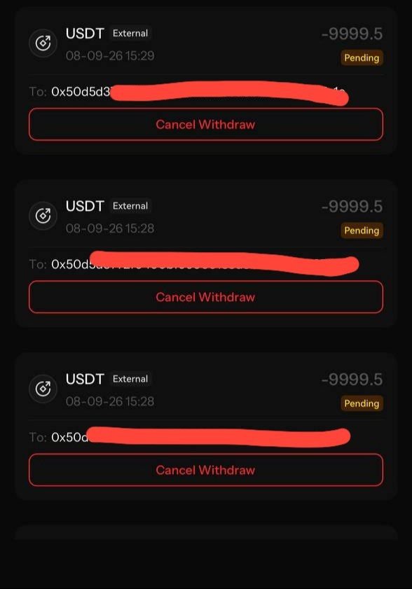 cryptoeternall's tweet photo. @DarkexGlobal @DarkexGlobal @DarkexGlobal @DarkexGlobal @DarkexGlobal 

Hello everyone,
Unfortunately, our withdrawal requests on the Darkex exchange—pending since the 2nd of the month—are not being processed; officials are not approving them, and they remain stuck in "manual approval" status. @DarkexGlobal @DarkexGlobal @DarkexGlobal @DarkexGlobal @DarkexGlobal 
We had participated in a promotion/event, yet for 18 days, our substantial withdrawal requests have not been fulfilled. Darkex staff had originally assured us there were no issues, but now, Darkex board members M.T.S. and C.T. simply state that there is nothing they can do about the situation. Who, then, is going to process these withdrawals? Does the exchange lack the funds to approve them? We are awaiting a statement from Darkex officials and their official accounts.
@DarkexGlobal @DarkexGlobal @DarkexGlobal @DarkexGlobal @DarkexGlobal