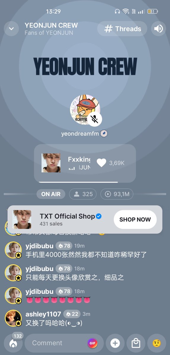 OuzieMOA's tweet photo. 🎧 We're live, Icy!
#TeamYeonjunCrew 
#YEONJUN https://t.co/4RQz1FZrbe