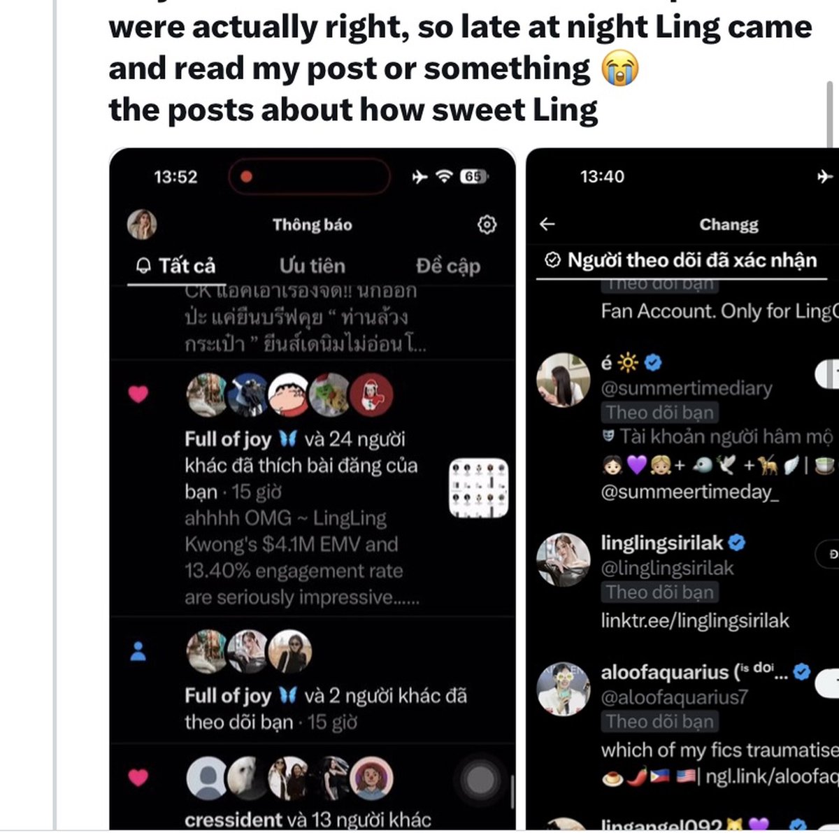 ormormlette's tweet photo. lingling claims she isnt online bt she exposed herself agn by following ths account,she does stay online &amp; secretly stalks every1,tat’s exactly hw she found out abt nika being an admin;something 99% of fans didnt knw &amp; cleverly got her removed frm d role bc she was fond of orm... https://t.co/uk6XTHEbIb