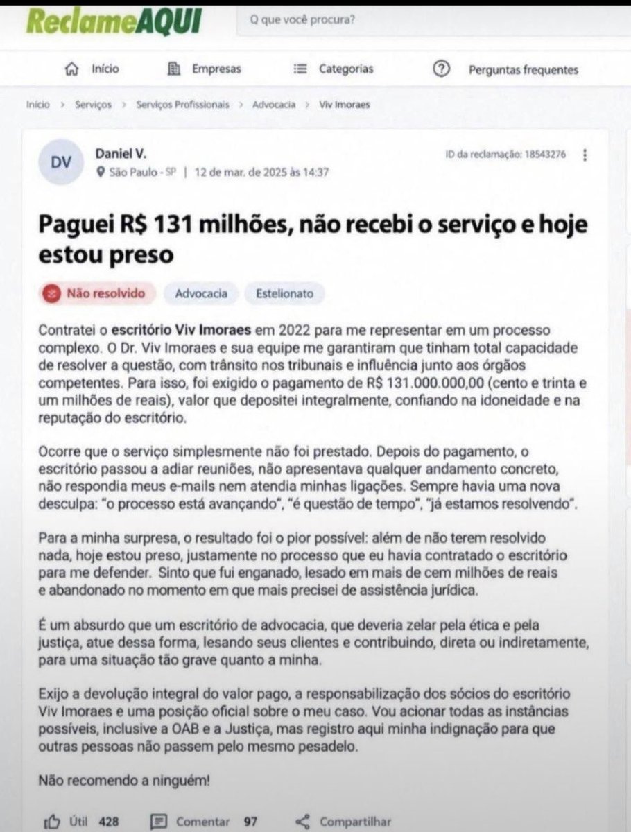 Marta_Camponez's tweet photo. @kimpaim Se Vorcaro pudesse fazer uma reclamação formal: https://t.co/FdN4UKMfSc
