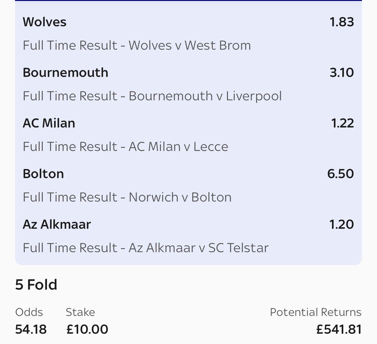AccaFreezeTips's tweet photo. Bolton (6.5) freeze acca, reused my Utrecht slip and replaced Norwich with AZ. 13:30 KO

#accafreeze #accatips #skybet #football #betting #bettingtips https://t.co/qyF1ztfdDF