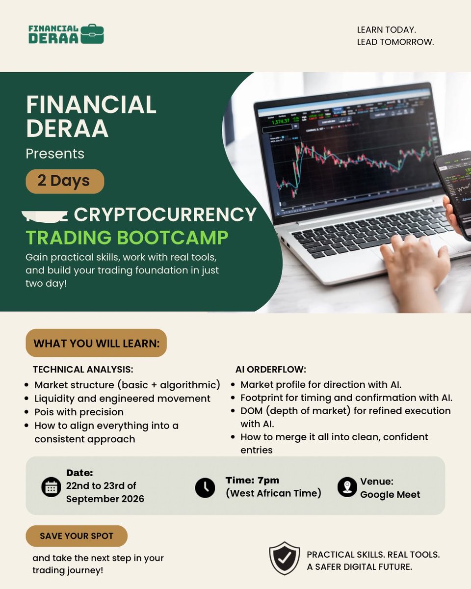 FinancialDera's tweet photo. Let’s play a game real quick. 
If you can only pick one of these. 

A. Get access to my 2 days crypto trading bootcamp for FREE. Or 

B. Get any urgent $2 right now from this prize pool right now?
(With the #BitgetWallet you can convert crypto #StraightToBank)

Anyways for you to win either of them, all you have to do is  the following:

1. Download the Bitget wallet app. 

2. Bind your account to my referral code:
traderdera
(Last video is a guide on how to do so.)
 
3. Comment your pick and share this offer with your friends to hop in. 
(Drop a screenshot of completing it too)

I will be in the comments to begin the gifting  😎

Oh don’t forget to like and repost 😌