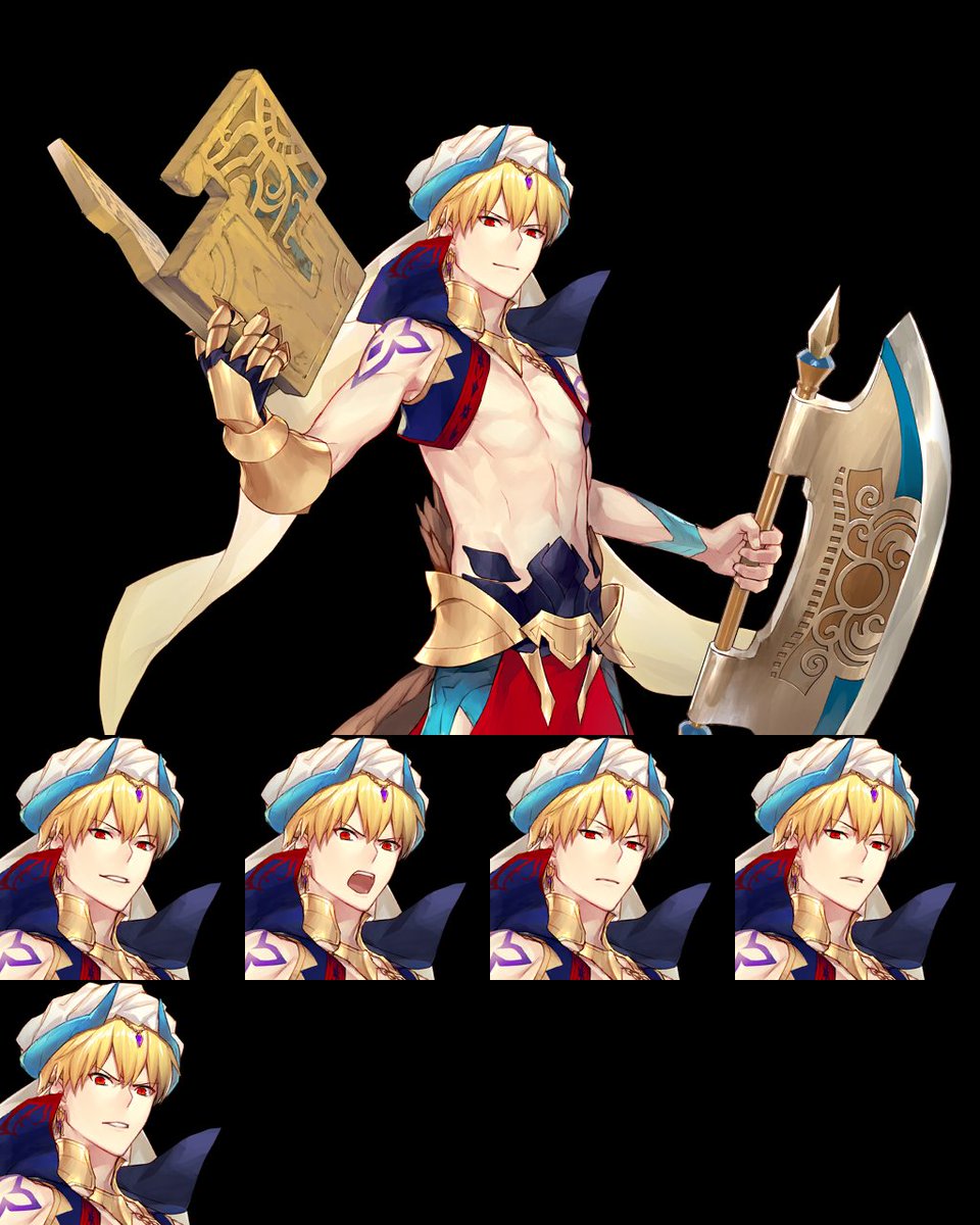 G1llgamesh's tweet photo. #FGO  Gilgamesh (caster) expression sheets https://t.co/JrFl6T6FBV
