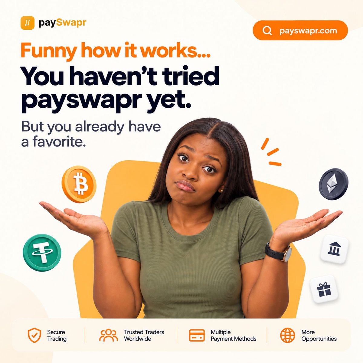 Temivibe_'s tweet photo. Not a P2P trader? That doesn’t mean you can’t earn from P2P.

If you know people who trade, refer them to paySwapr and earn whenever they trade.

You make the connection, they do the trading, and you get to earn from it. 🔥 https://t.co/jlu63fcAzZ