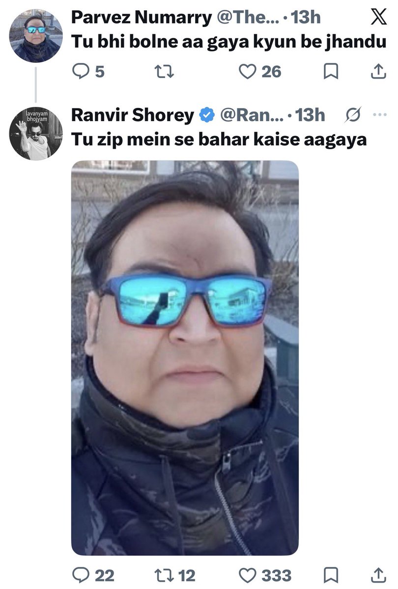 ambani2_'s tweet photo. Ye dialogue Sahi Hai 😂😂

 "Tu zip se bahar kaise aa gaya. 

Absolute cinema by @RanvirShorey 😎😂 https://t.co/bsouXXHBQo