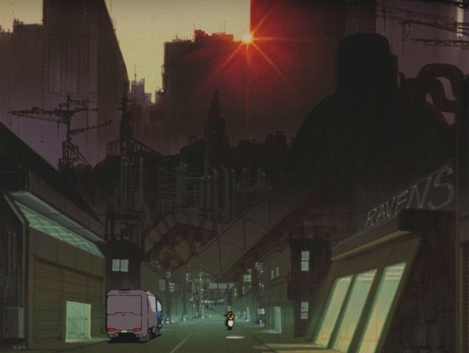 SciFiArchives's tweet photo. The futuristic streets of Bubblegum Crisis (1987) https://t.co/NxC3jp4Rbx