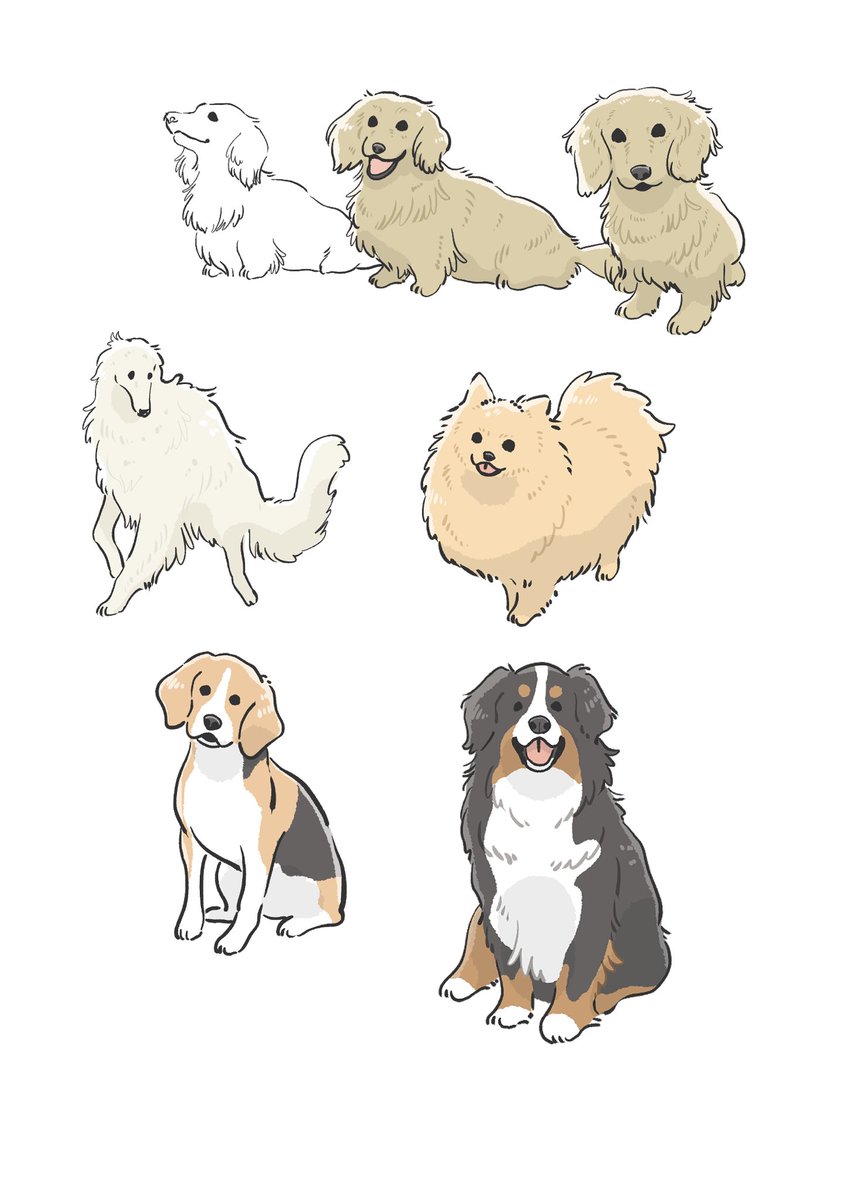 chikchikuni's tweet photo. 模索中わんズ。

#犬 #イラスト https://t.co/vpezG4ikyK