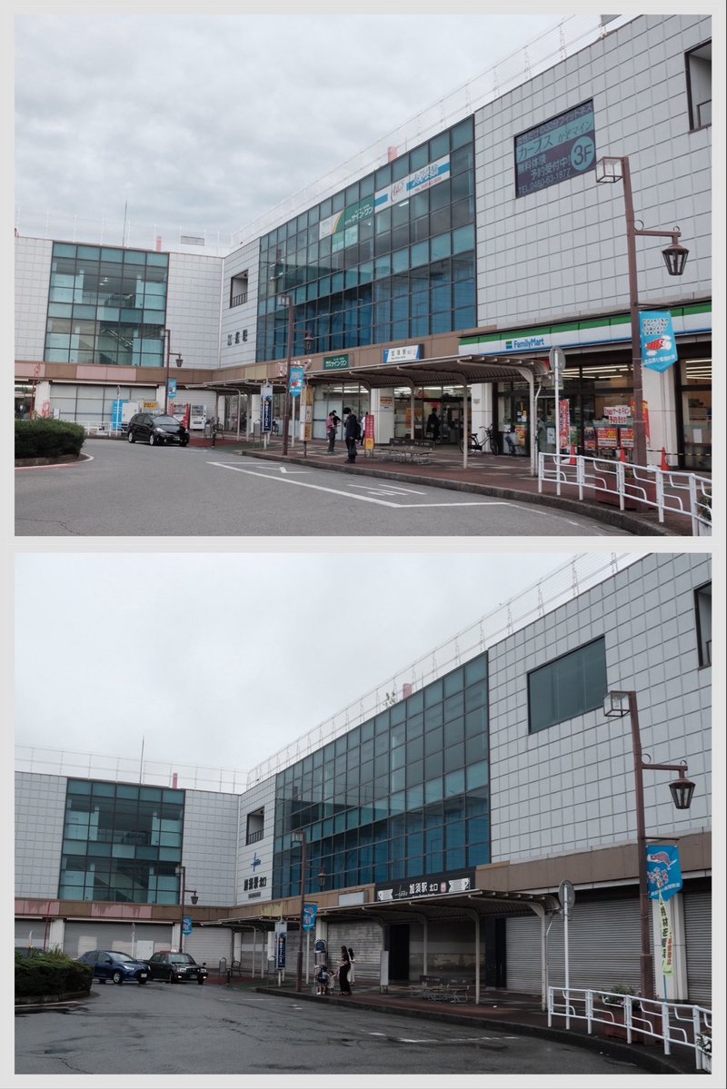 zawawa_saitama's tweet photo. マインのいなくなった加須駅

↑2022年10月
↓2026年8月 https://t.co/UrXdAvXhST