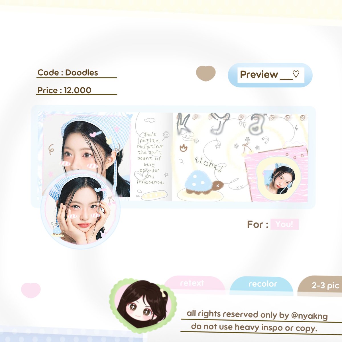 nyakng's tweet photo. Any interaction will be appreciated! 🍥

Michie bawa 4 anak baru yang akan ditambah ke koleksi katalogku! Kenalin ada hoppity, bunmori, mollumi dan doodles! Yang mana favoritmu? >__3. Minju dan haerin UFS ya! Tolong sayangi mereka 🩷 aku juga optip hanya < 10k! > #zonauang https://t.co/fMKZpKsGGT