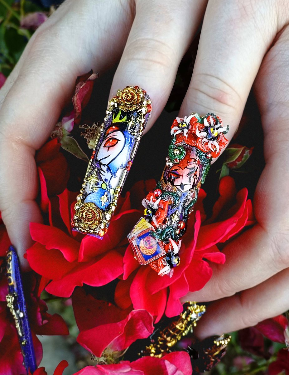 simpinstolas's tweet photo. Anyway today was fun and I enjoyed the last day before being swamped with work again. Inactivity in this account is not unusual for my case so see you all when the HB episodes drop!!! Enjoy some Stolas nails I painted before byeeeee https://t.co/wOoTgI98ET
