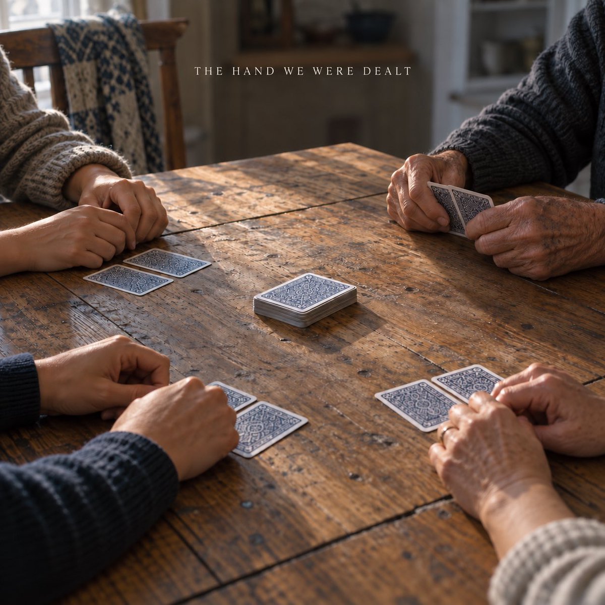 Michael11529021's tweet photo. None of us chose our opening hand.

Some drew strong cards. Others got cards they would gladly throw back.

We can resent the dealer, envy the fellow across the table, or play what landed in front of us.

Character isn’t in the cards.

It is revealed in how we play them.

#WhatWeOwe