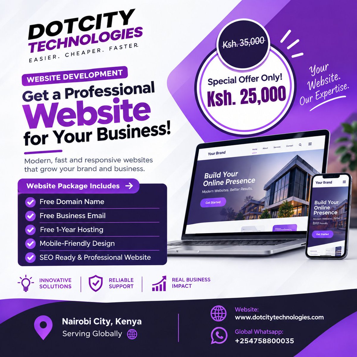 DotCity_Techs's tweet photo. Your Business Deserves a Professional Website

A website is more than just an online presence. It builds credibility, helps customers discover your business and gives you a professional platform to showcase what you offer.

SEPTEMBER SPECIAL OFFER!! https://t.co/rJ5zHdKRS6
