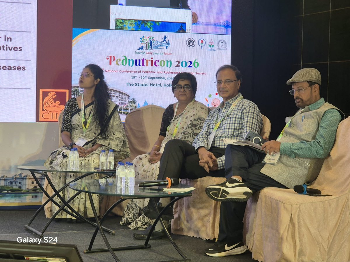cini_india's tweet photo. CINI at 10th National Conference of Pediatric and Adolescent Nutrition Society #Pednutricon2026
We explored the #1000day approach along with #preconceptioncare, home-based #NewbornCare, community #KangarooMotherCare (KMC). https://t.co/CobjtPPVLW