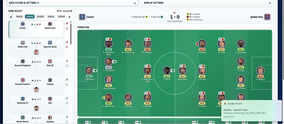 s_probabilities's tweet photo. 🔔 SoProb match push notifications are now available on the web, Android &amp; iOS! 📱

⚽ Goals &amp; assists
🟨🟥 Cards
🛡️ Last-man tackles &amp; penalty saves
🔄 Substitutions &amp; full-time

Tap the bell in Match Center and choose your alerts in Display Settings.

#Sorare https://t.co/I3yUnmG6VU