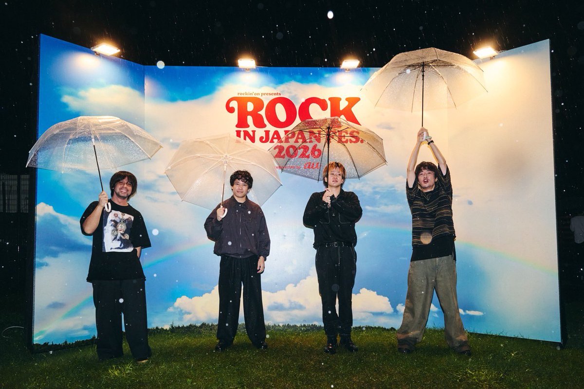 frederitter's tweet photo. 2026.09.20📍 ROCK IN JAPAN FES. 2026

足元の悪い中、お越しいただきありがとうございました☔️
最高の時間になりました🌧️

オンリーワンダー
スパークルダンサー
CYAN
ナンセンスナンセンス
オドループ
Happiness

#フレデリック #frederic #RIJF2026

Photo by 佐野和樹 https://t.co/55HwMYwqHz
