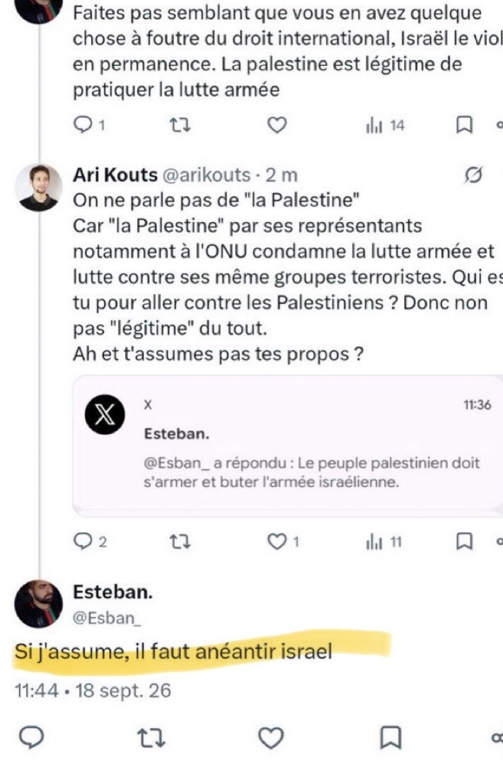 SERGIL05453765's tweet photo. @ALeaument Le député retweete Esteban le génocidaire !
Ce compte est celui d’un individu qui appelle à l ‘extermination de tout un peuple 
Il fait l’objet de plusieurs signalements 
Et Toinon va être signalé avec https://t.co/Pey9HOY3ji