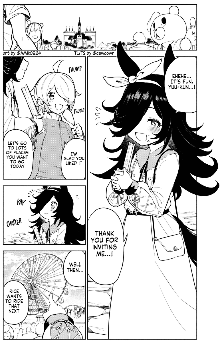 cewcowr's tweet photo. TL EN
A Date Between Rice Shower and Childhood Friend-kun.
art by @AMIk0824 
#umamusumeㅤ https://t.co/YXfccdGXLc