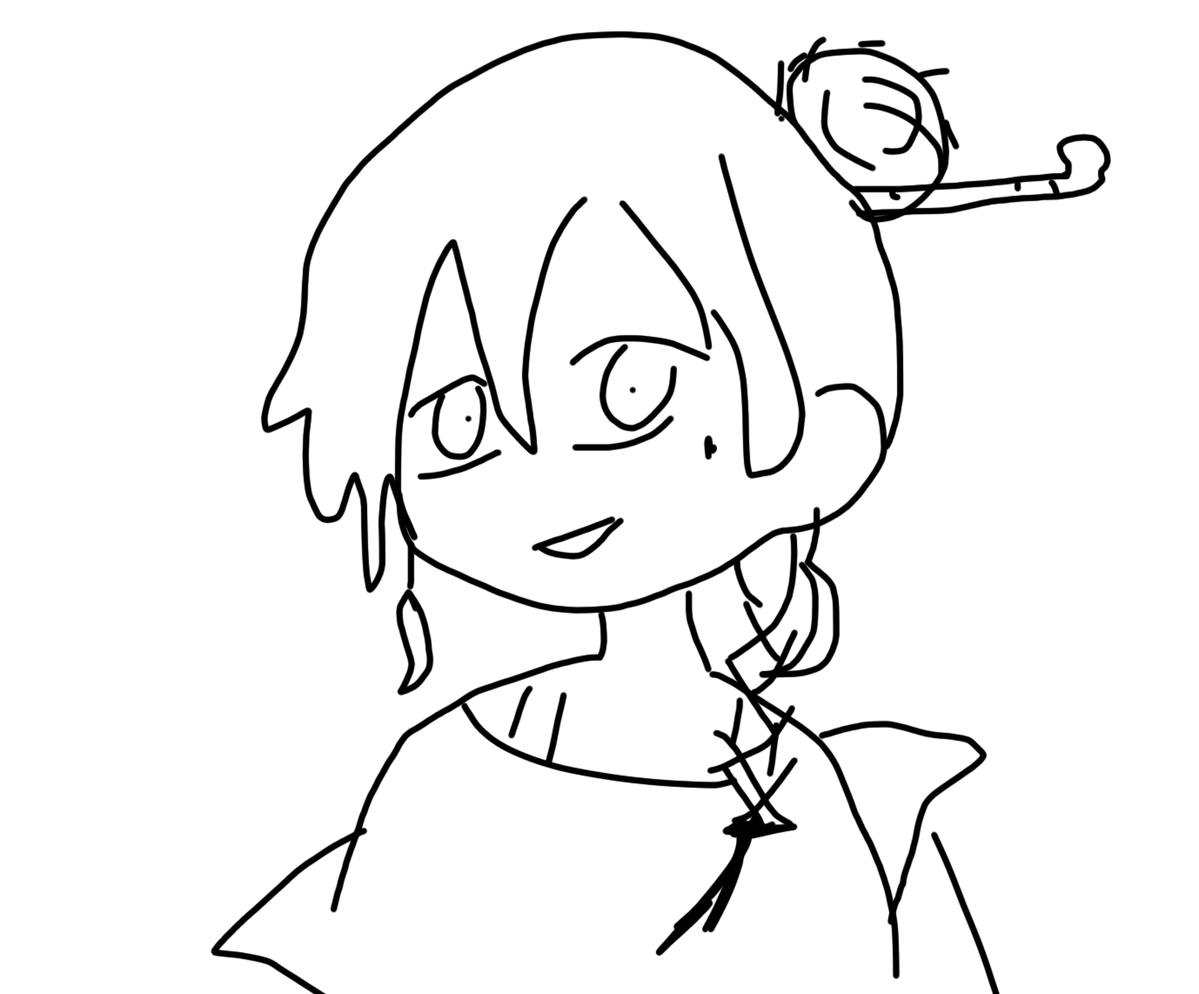 Ri2ki_'s tweet photo. 実はお団子に襟足が三つ編みの髪留めが煙管になってる立ち絵案もあったんだ...
みんな知ってた？ https://t.co/kTXsf8quyk