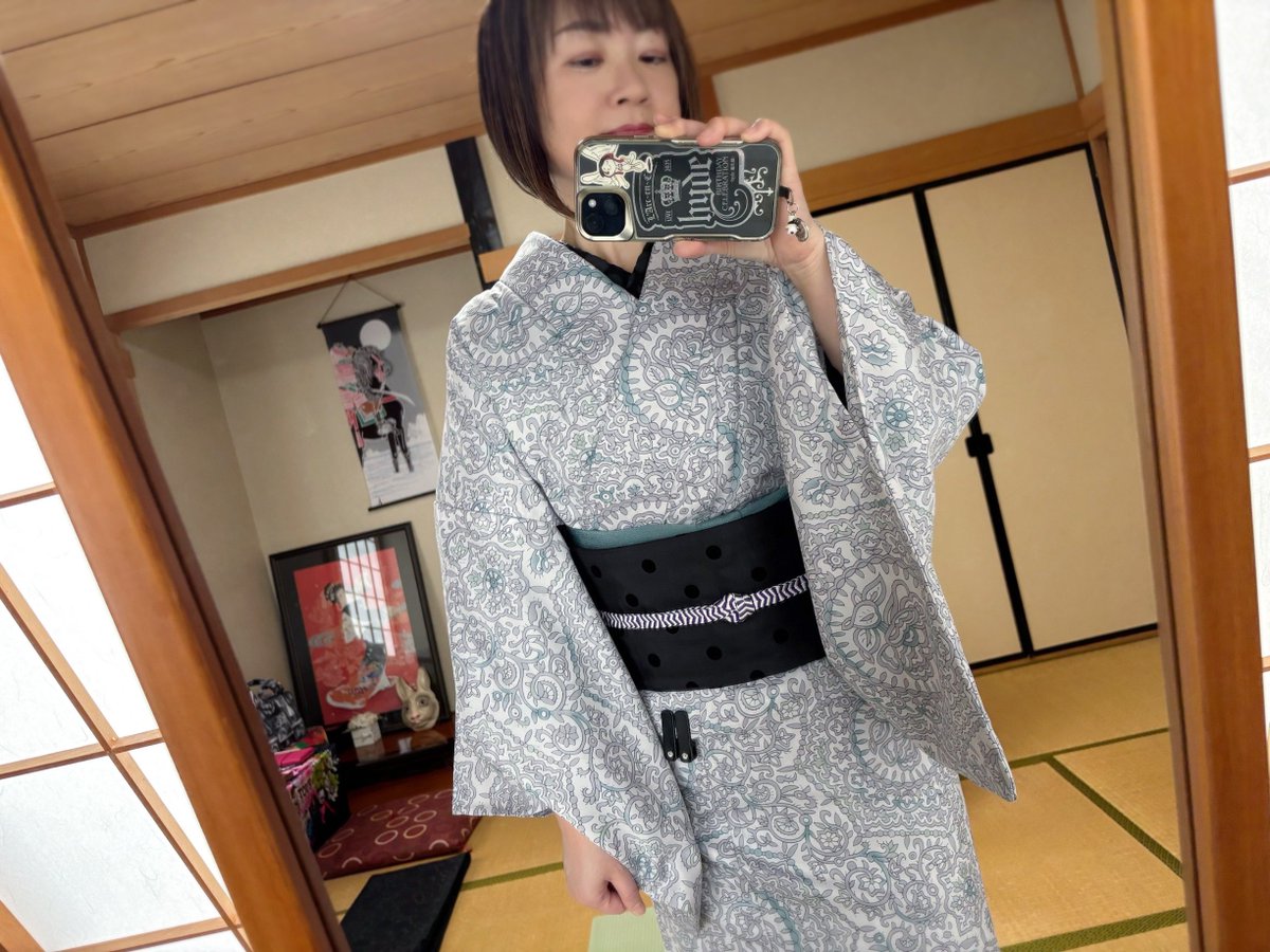 shinsanpyon's tweet photo. 休憩ナシ（生徒さんリクエスト）2コマレッスン。
最初、一重太鼓が不安そうだったのに
二重太鼓が一発で決まる程一気に上達✨
よく頑張りました👏
ご受講ありがとうございました！

#着物 #きもの #kimono #着付け教室 #キモノ塾アスラン https://t.co/bLTgJl2dz1