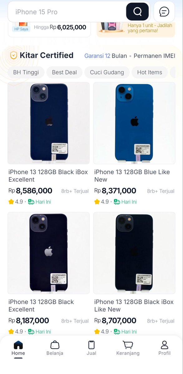its_geoo2920's tweet photo. buat yang lagi cari HP second, kalian wajib tahu aplikasi ini!!

namanya Kitar, aplikasi buat jual beli HP mulai dari iPhone second sampai Android. pilihannya banyak &amp; harganya affordable👍🏻

🔗app: https://t.co/RM2cZ0OX7v
🔗shopee: https://t.co/ob87Tt1hA3 https://t.co/gt7xBdgJgA